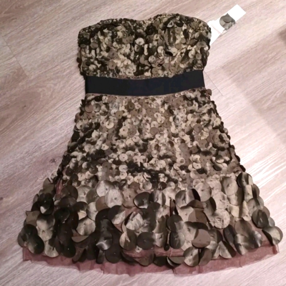 Papell Red Carpet Strapless A Line Mini Sz 14  1920's halloween costume